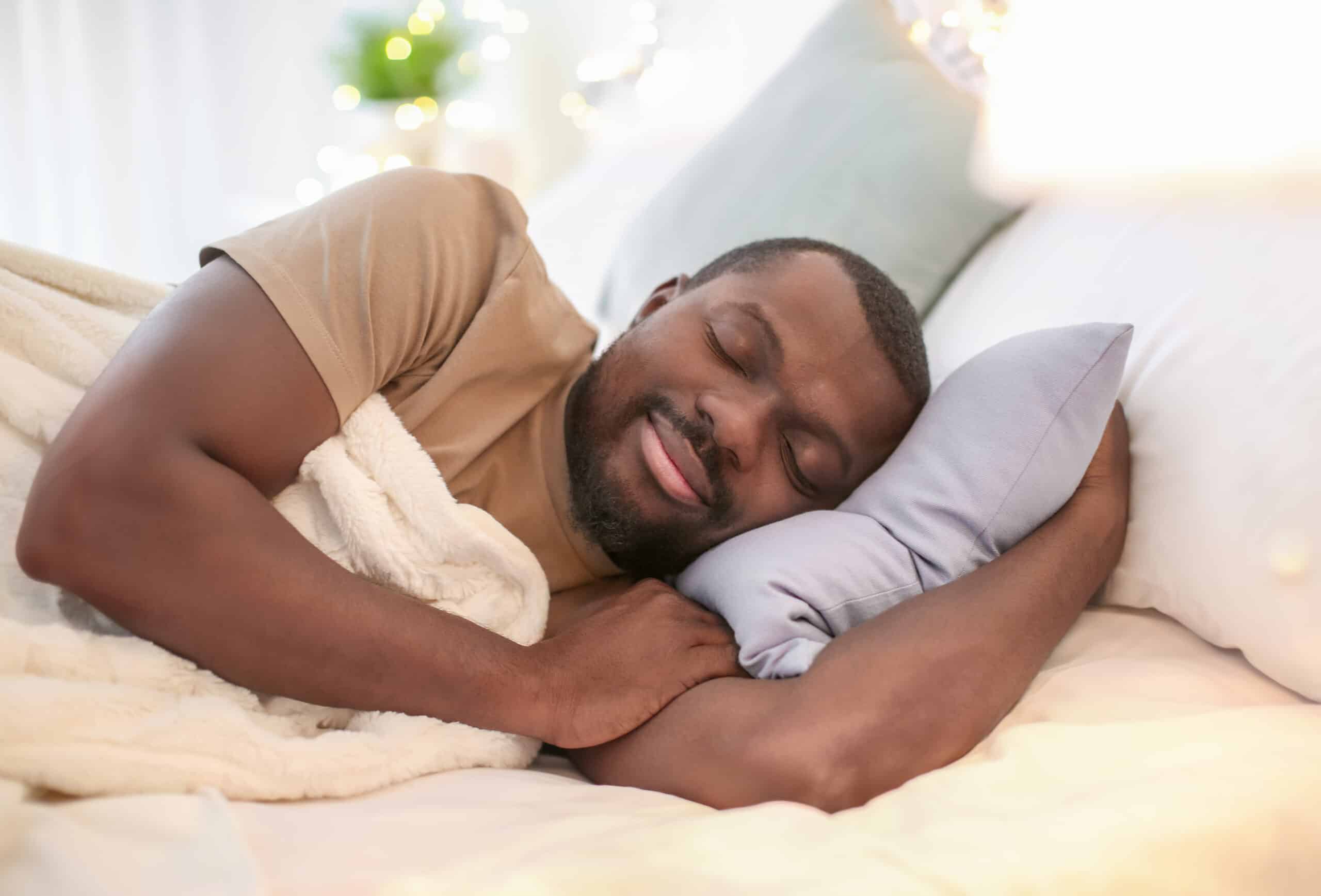 healthy man sleeping